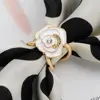 Crystal Scarf Buckle Fashion DIY Alloy Brooches Knotting Artifact Multifunctional Shawl Ring Clip Jewelry Accessories 2
