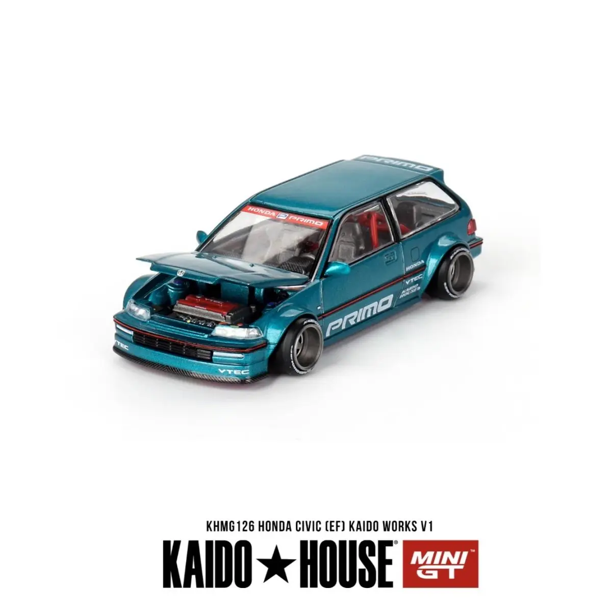 Kaido House + MINIGT Civic (EF) Kaido Works V1 KHMG 126 Diecast Model Car 5