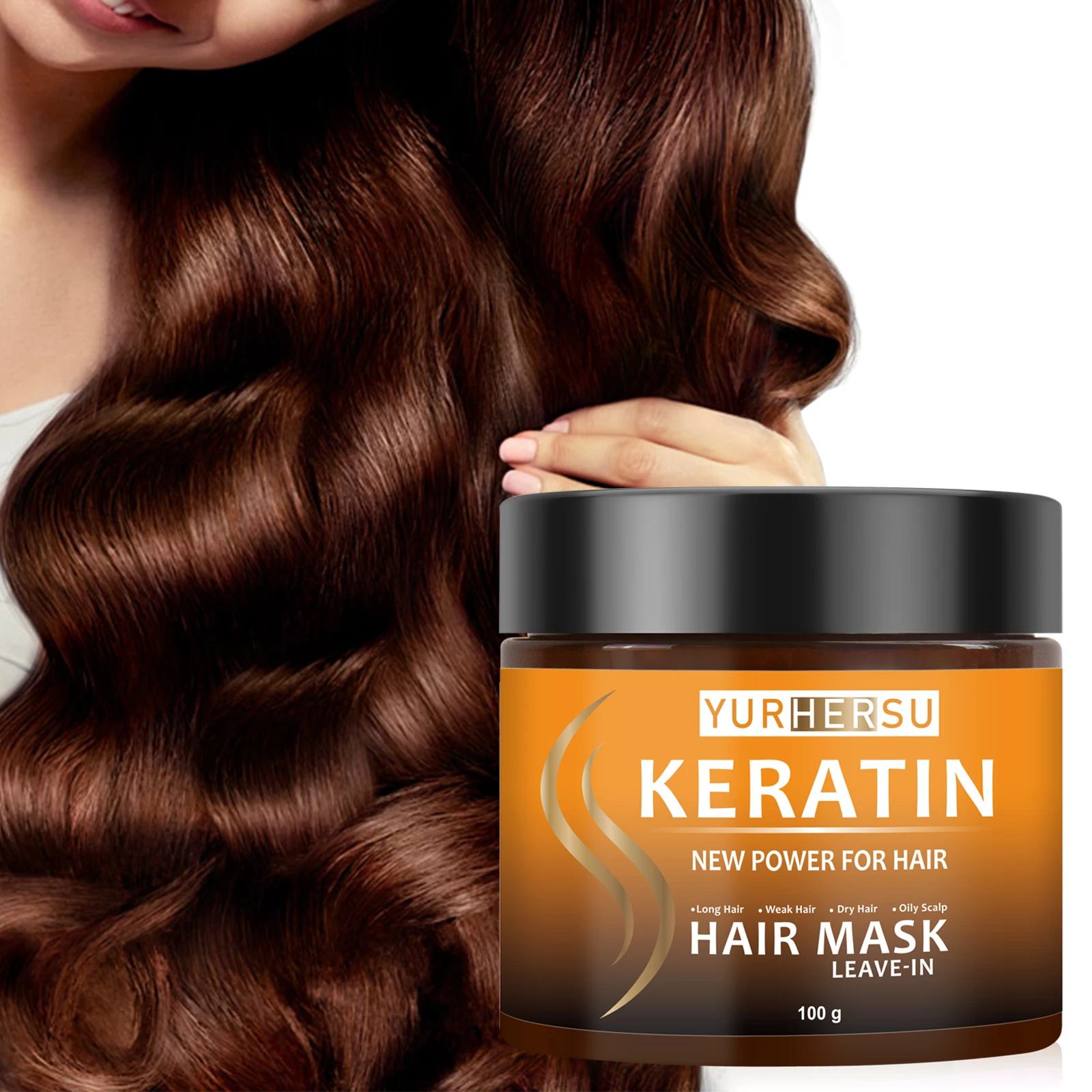 Keratin hair mask deep conditioning easily absorbed improves hair texture and frizz