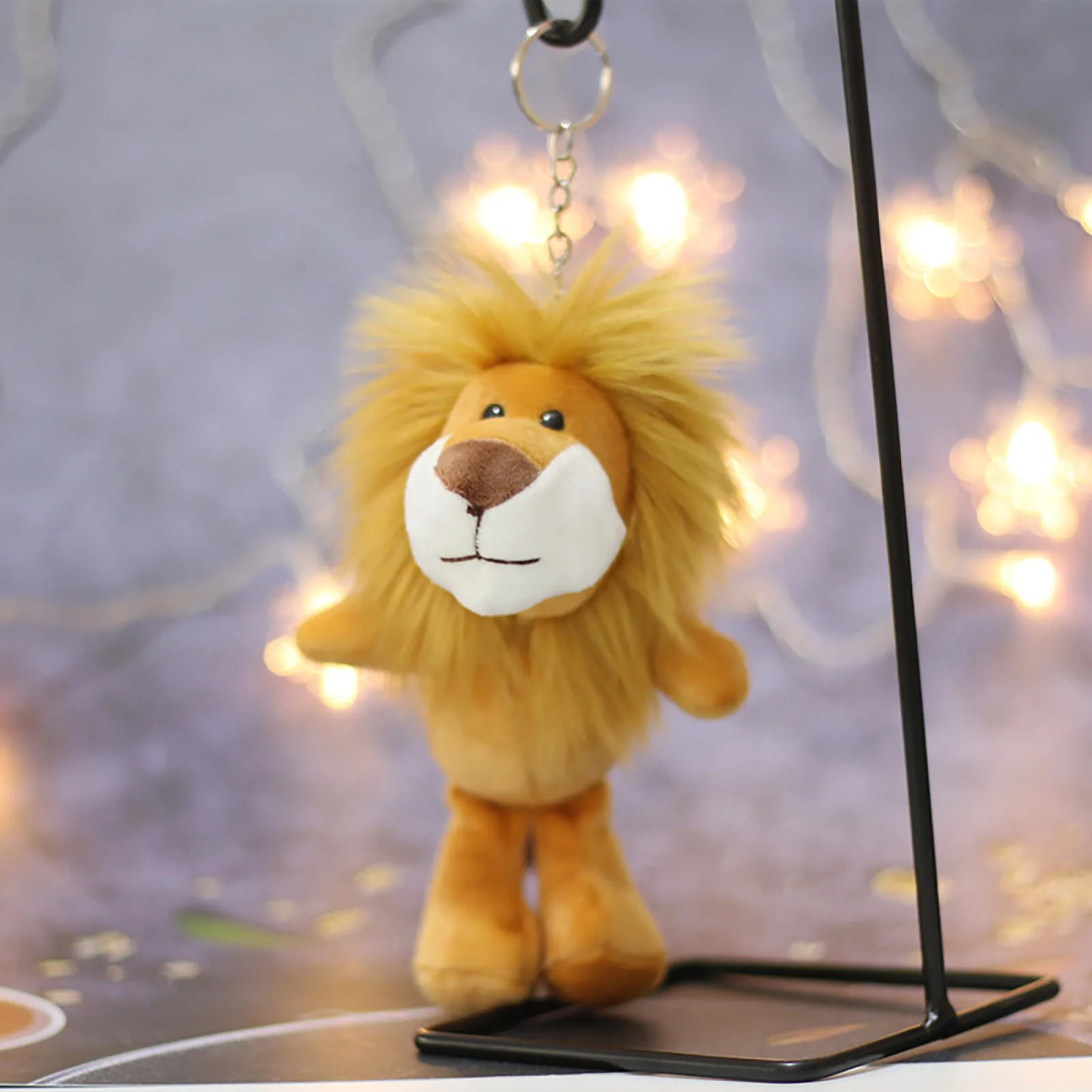 Lion Plush Keychain Stuffed Animals Toy Realistic Jungle Animal Plush ...