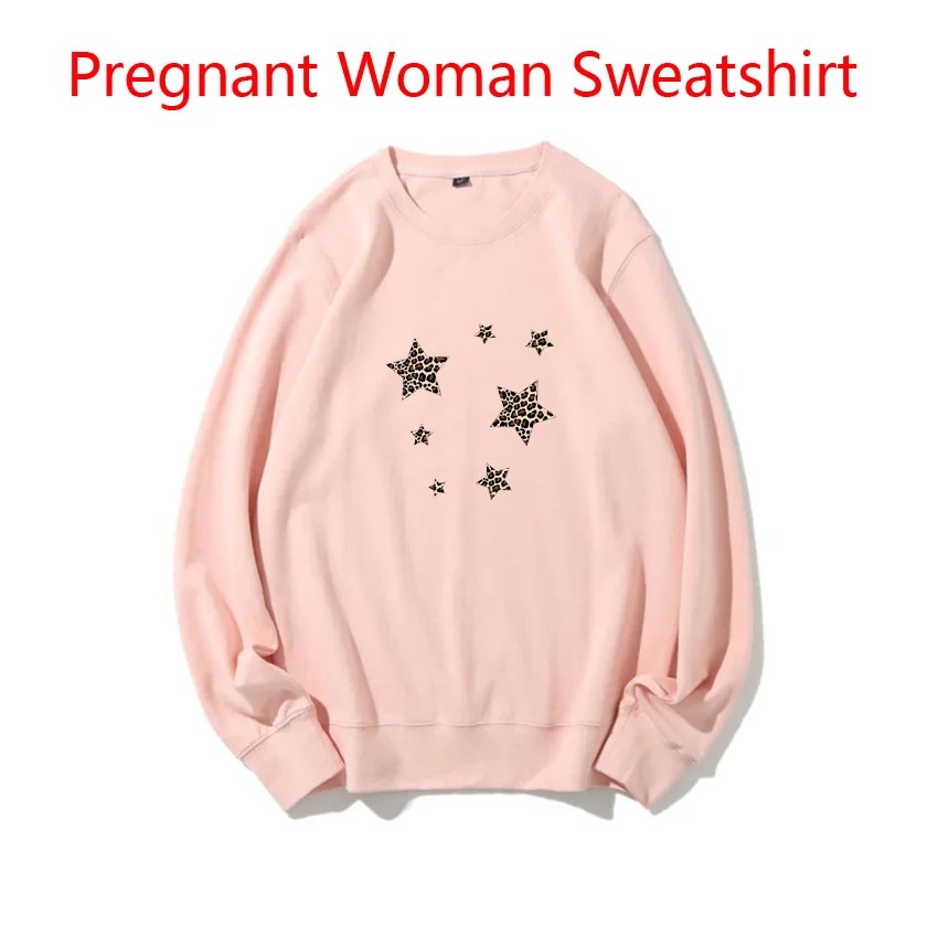 

Maternity Woman Sweatshirt Spring Autumn Sweaters Five stars Funny Print Pregnant Women Pullover Customized Add Your Design Idea