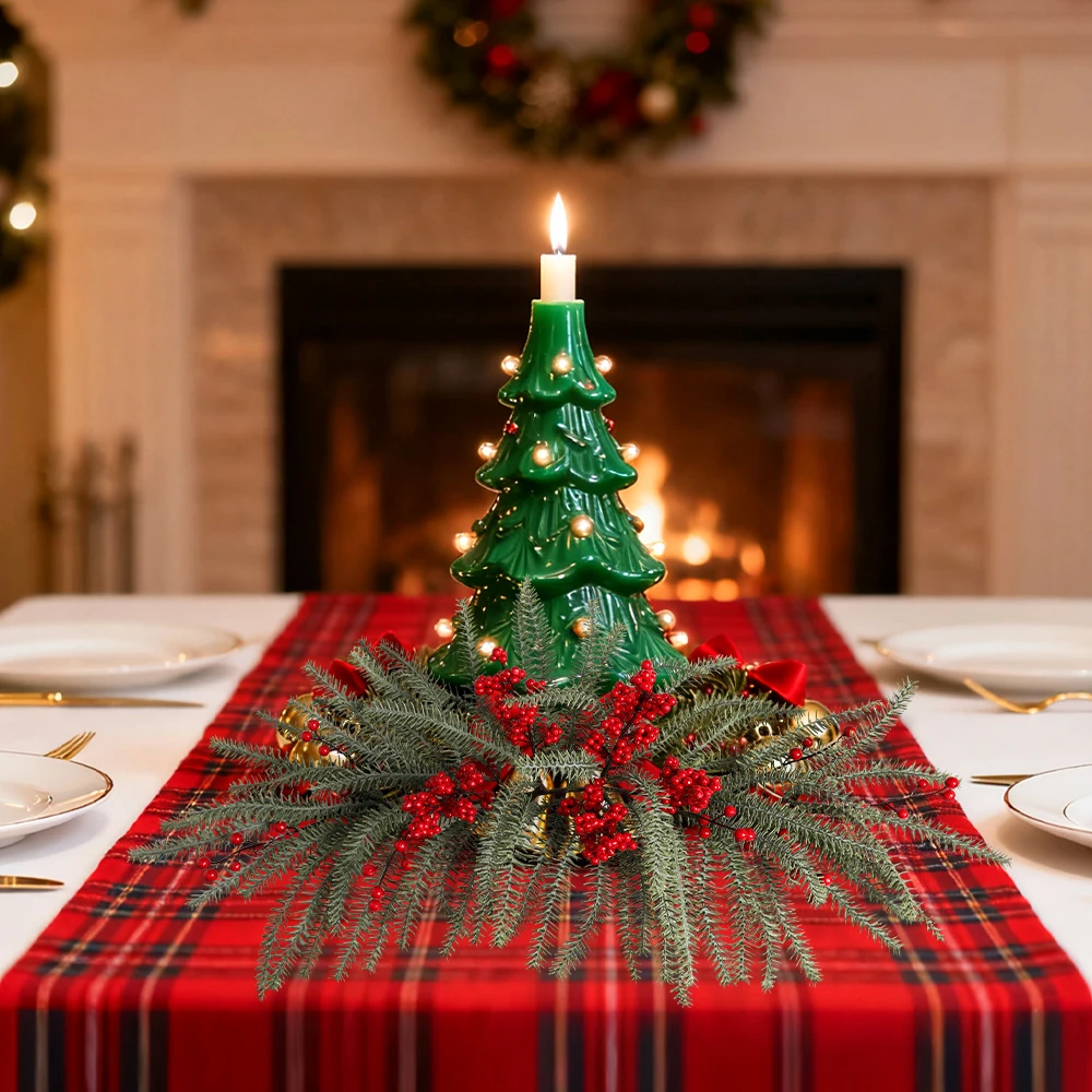 Vite di aghi di pino artificiale 65 cm, pianta finta, decorazione natalizia per la casa, decorazione della stanza, albero di Natale 2026, ornamento di Capodanno._voghion.com