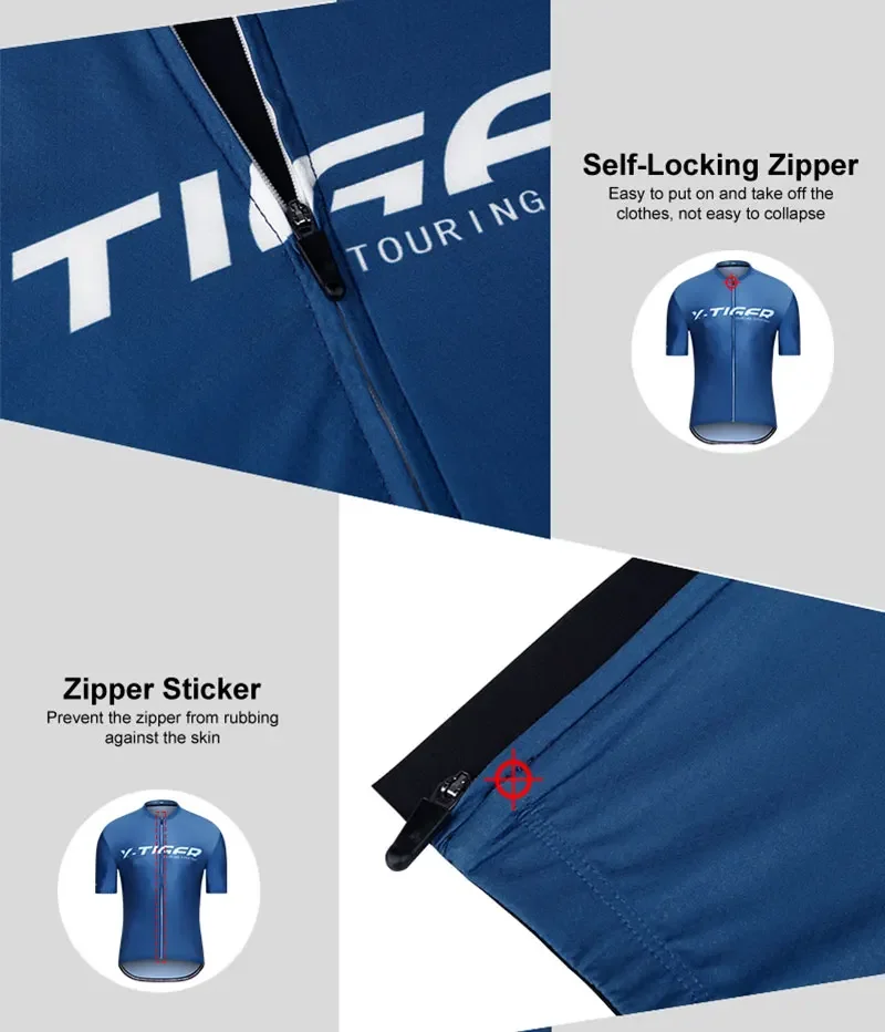 ウェア　150〜160 X-TIGER Men's Cycling Jerseys SPF 50+ Slim Fit Short Sleeve