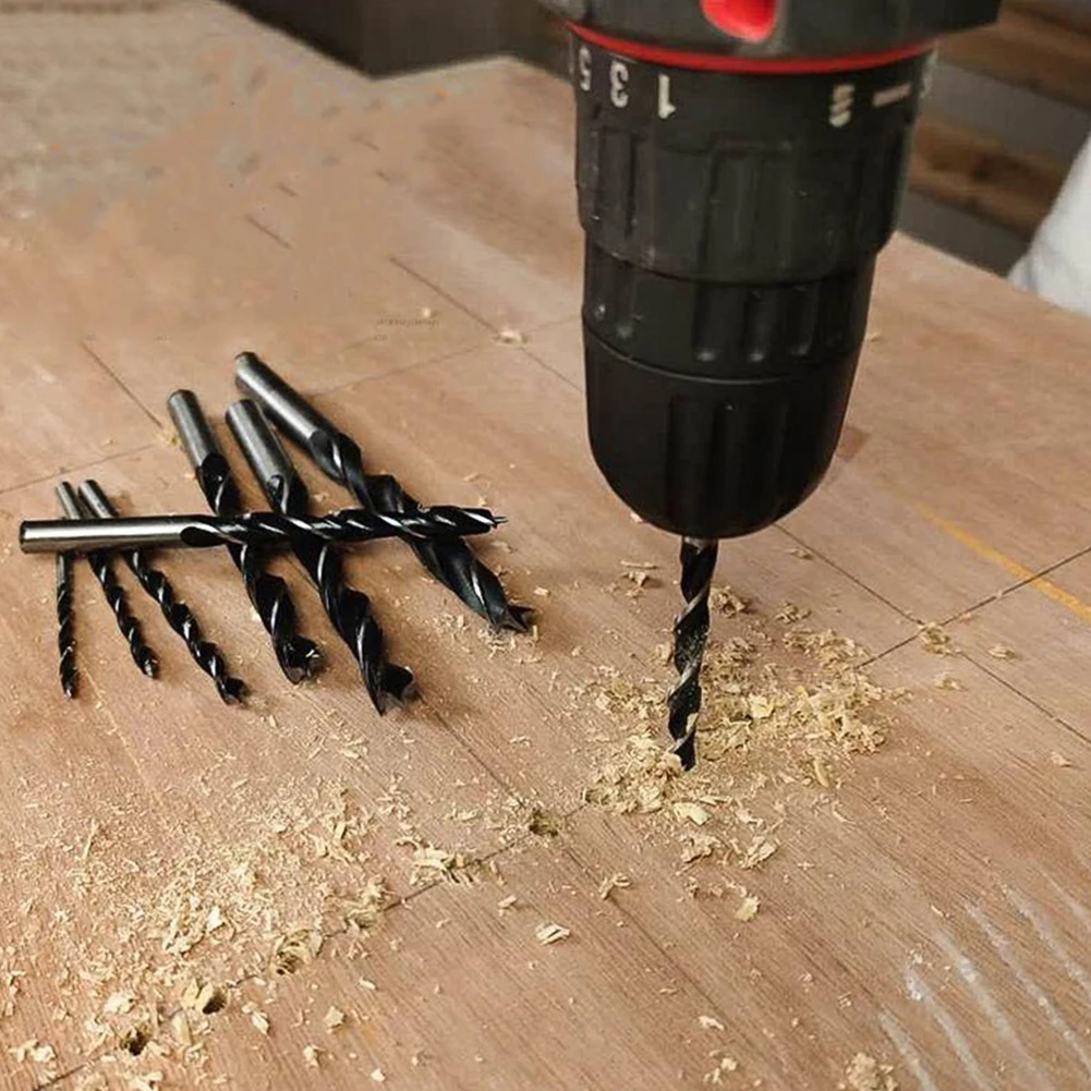 

7Pcs Three Point Woodworking Drill Kit Carbon Steel Wood Drill Bits Kit 3-10mm Drilling For Wood Woodworking Drilling Set
