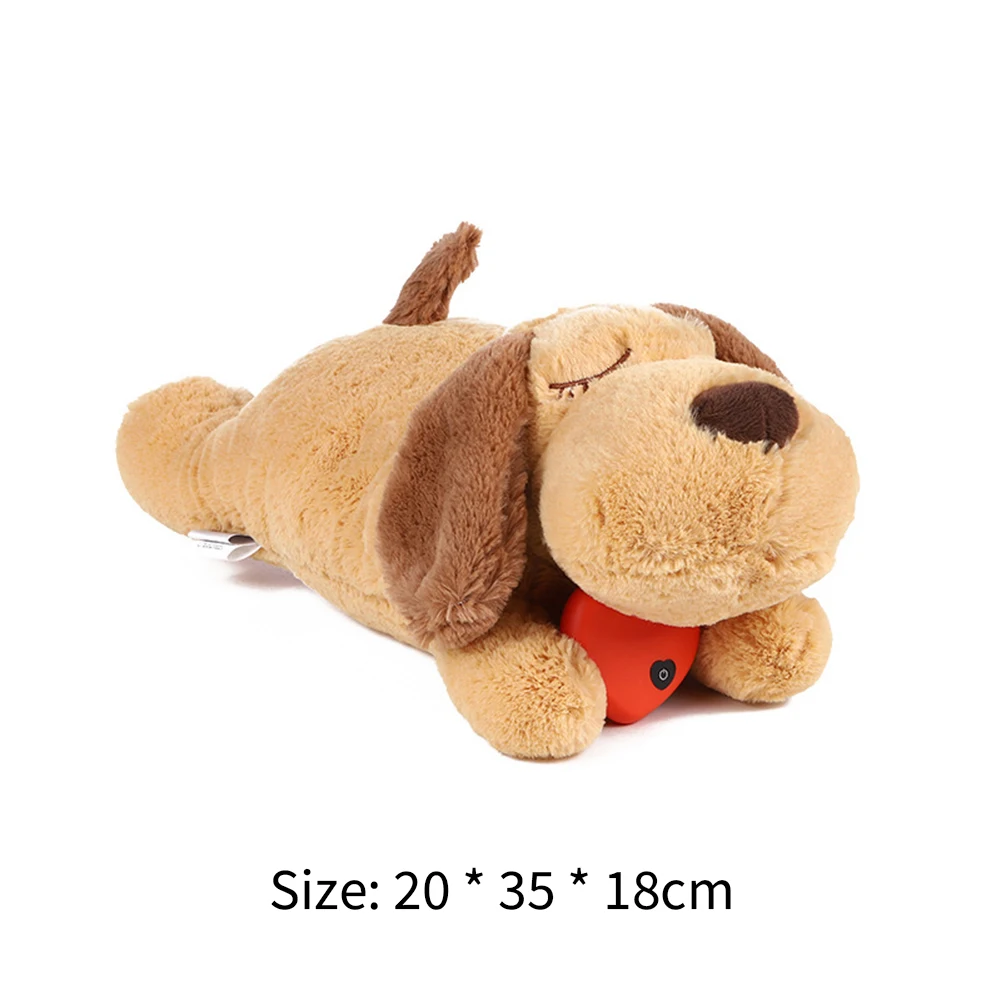 Puppy Heartbeat Soothing Hug Toy Dog Heating Plush Doll Pet Comfortable Behavioral Training Play Aid Tool Anxiety Relief Sleep