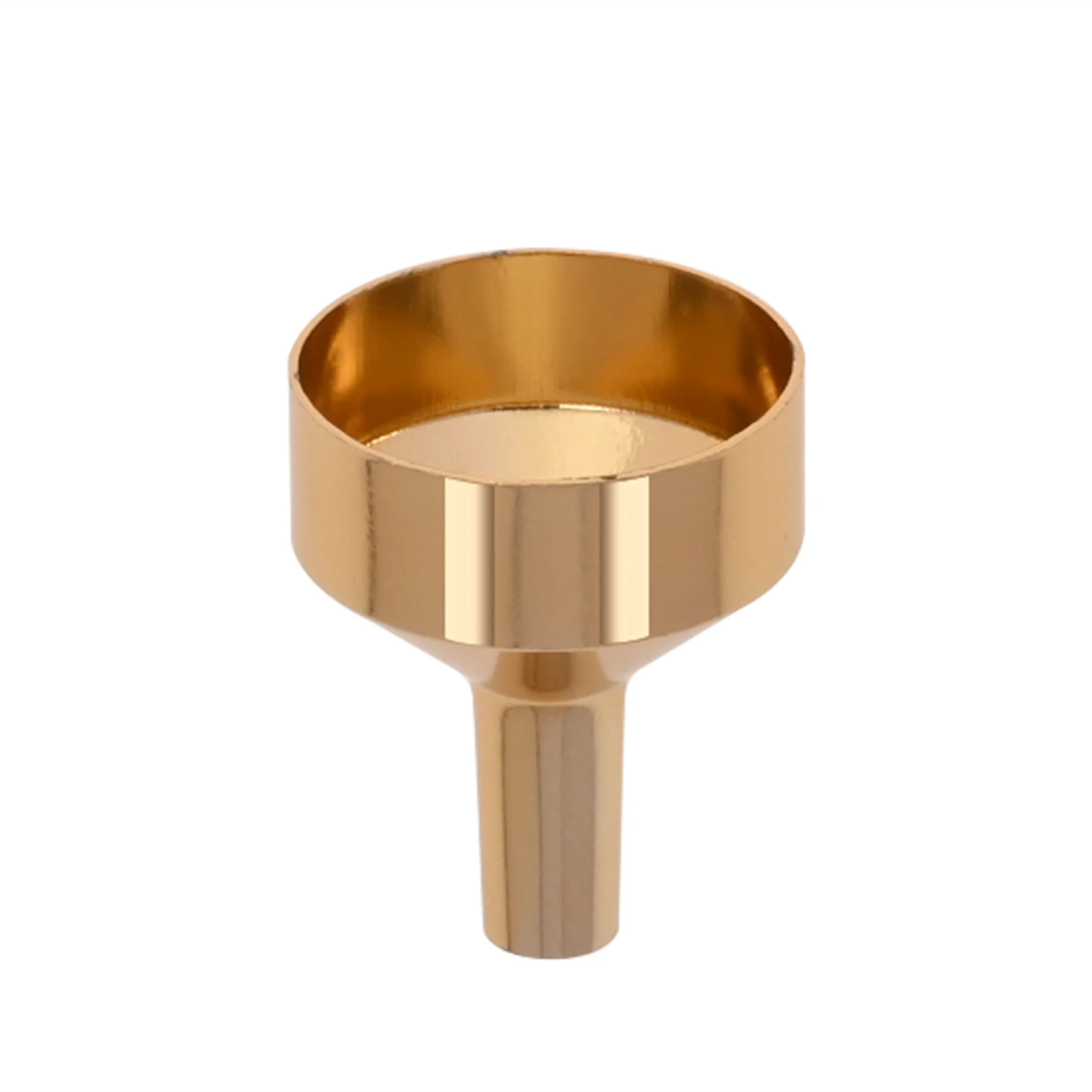 미니 골드 금속 깔때기 실험실 용품, 작은 병 리필 전송 액체 충전용 문구, 10 개