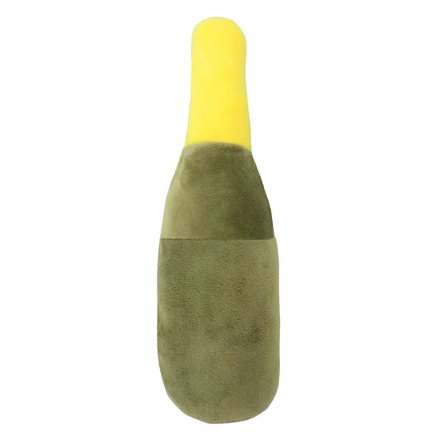 Dog Plush Toy Exclusive Supply Of Spot Wholesale Plush Filled Champagne Bottles Squeaking Dog Toys Fleece Squeak Toys 3