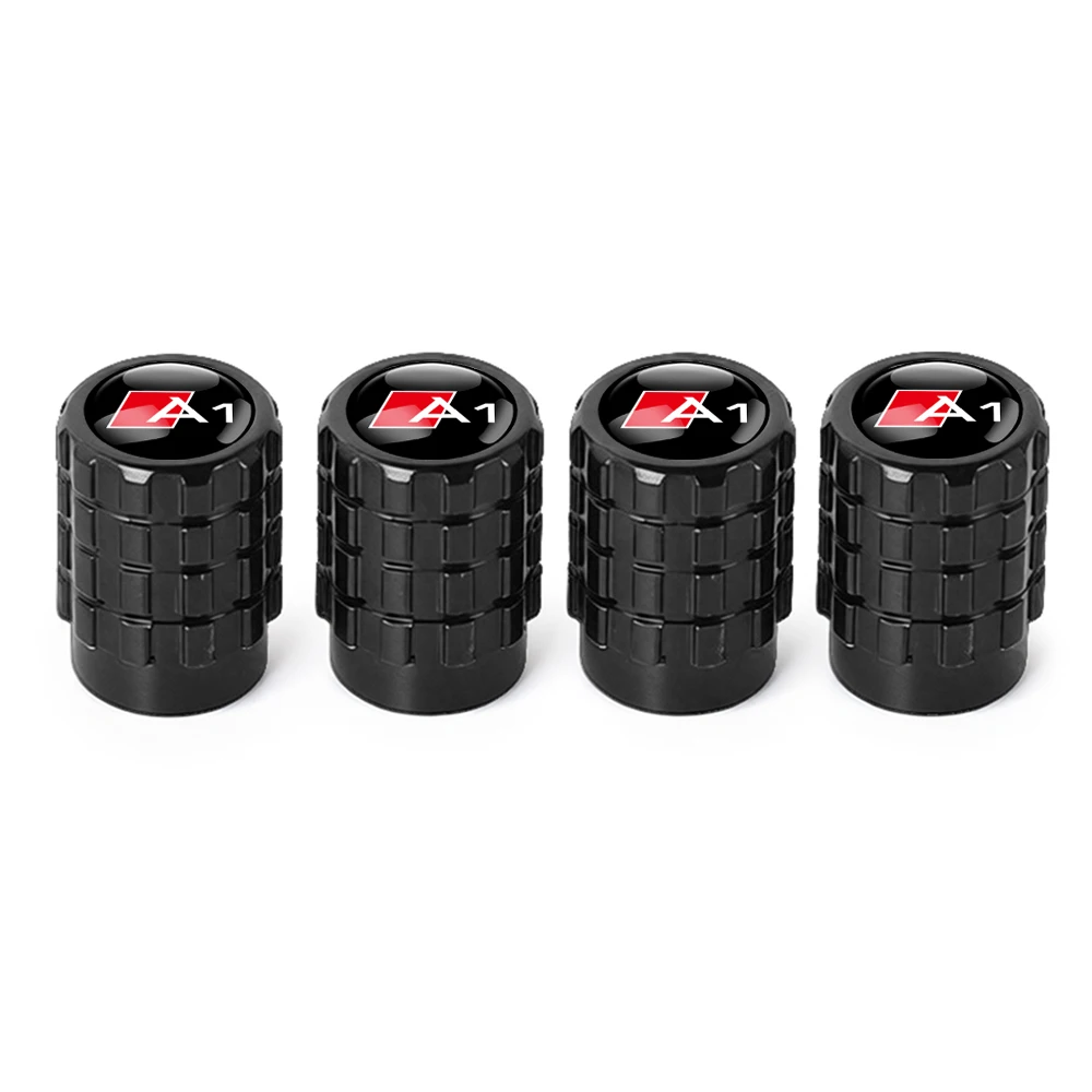4-Piece Aluminium Gear-Shaped Tire Valve Caps - Stylish Car Accessory