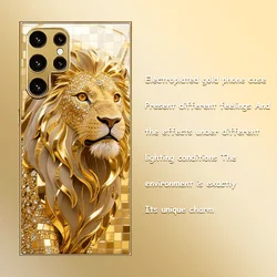 Golden Lion Weiyi Pattern Electroplated Gold Mobile Phone Case - Galaxy S26 (Z1)