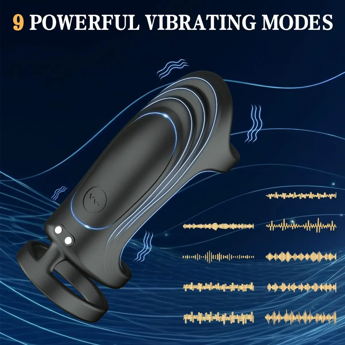 HESEKS Vibrating Cock Ring Wearable Vibrator APP Control Silicone Stretchy Penis 3 Rings for G spot Stimulator Sex Toys for Men