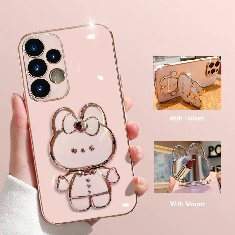 For Samsung Galaxy A53 A52S A54 A52 A51 A73 A72 A13 A71 A33 A32 A12 A22 A 53 73 52S 13 5G Case Luxury Plating Holder Phone Cover_voghion.com