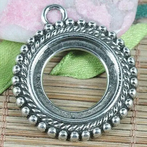 

5pcs 35*30mm,INNER SIZE:19.6mm tibetan silver color 35x30mm spacer frame charms EF0191