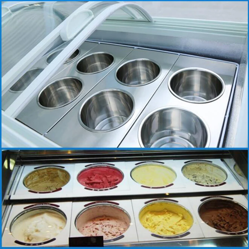 Large Ice Cream Popsicles Display Freezer Refrigerator Ice Cream Display Cake Showcase 5