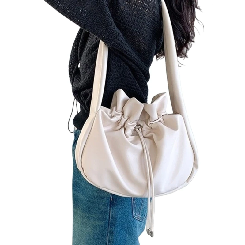 

Bucket Bags for Women, Leather Bucket Bag Purses Soft Crossbody Bucket Bags Drawstring Handbags Hobo Bag