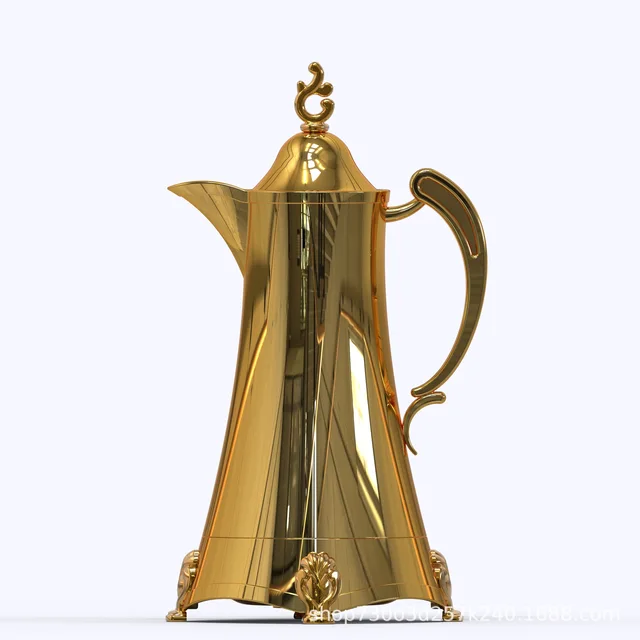 Bouteille d'Eau Chaude Classique Arabe de Longue Durée, en Plastique, Portable, avec Revêtement en Verre, pour Hôtel, Bureau 1