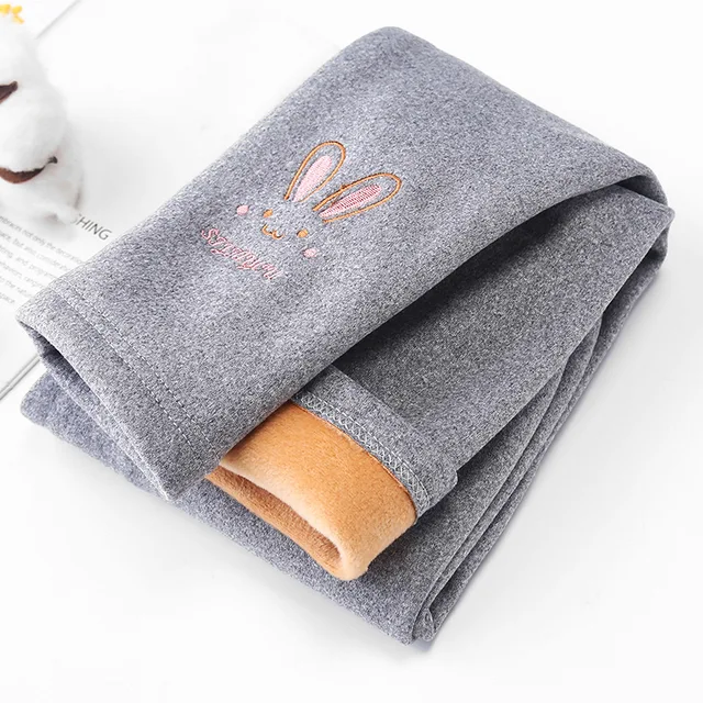 Girls Warm Rabbit Leggings 5