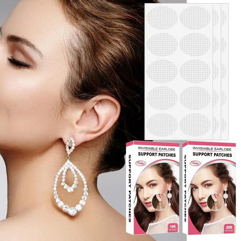  200 Pcs Ear Lobe Support Patches, Earring Support