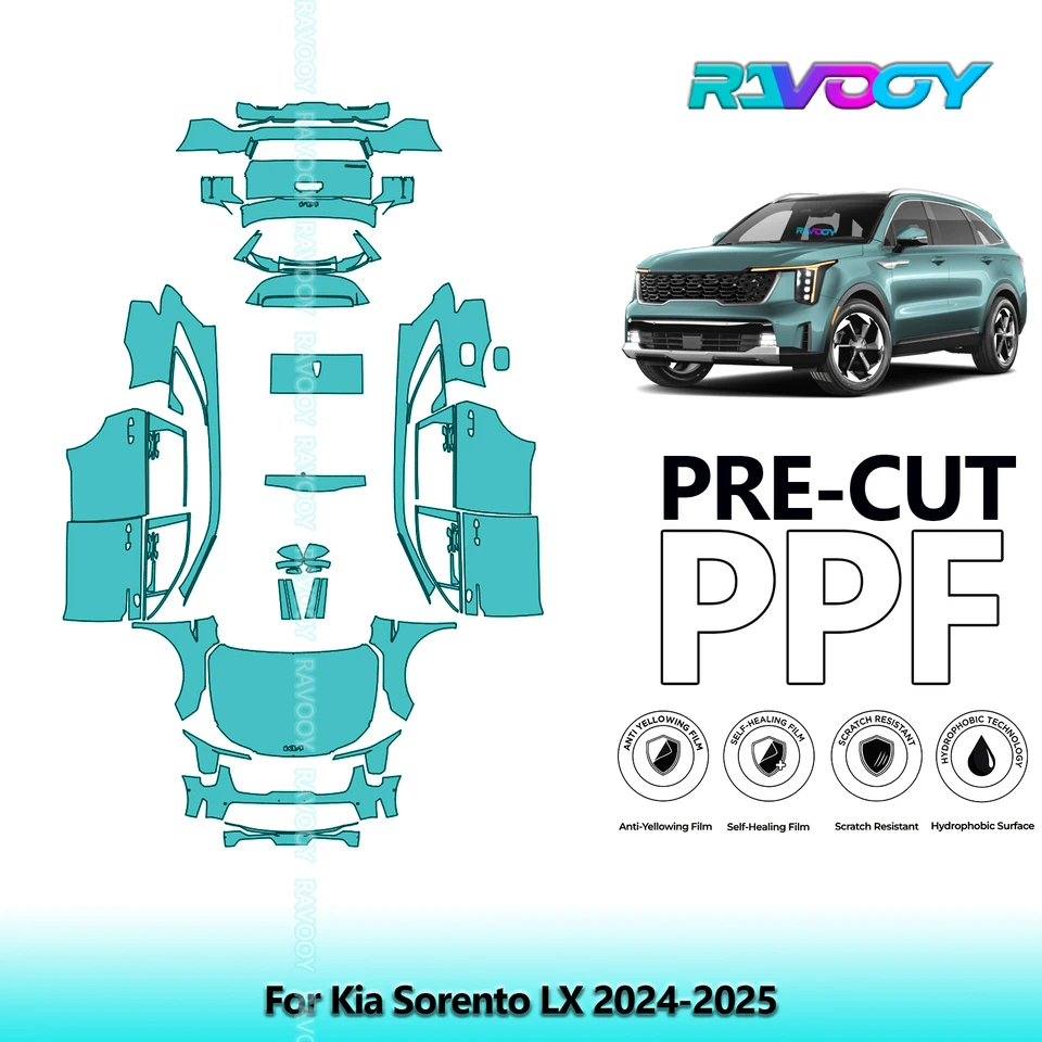 LQUNGE Auto Scratch Repair Resistant Pre-Cut DIY Kit Dubbellaags TPU