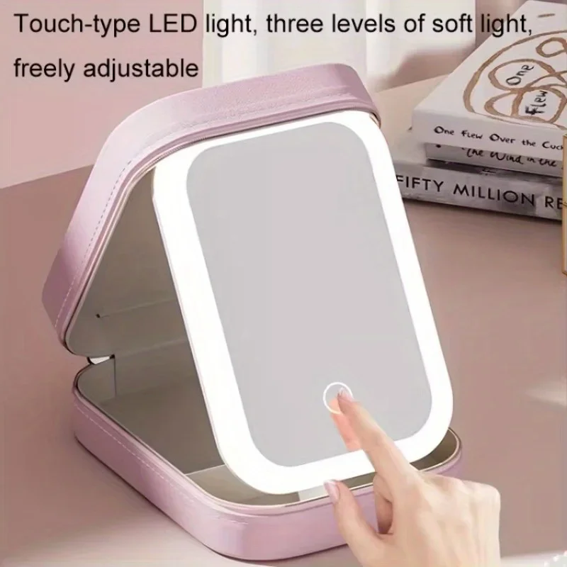 다기능 LED 조명 화장품 거울, 화장품 가방, 보석 및 화장품 보관함