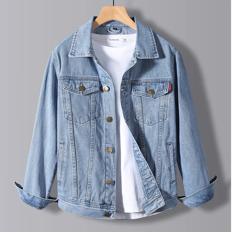 Spring and Autumn Fashion Denim Jacket Men's Trendy Handsome Jacket