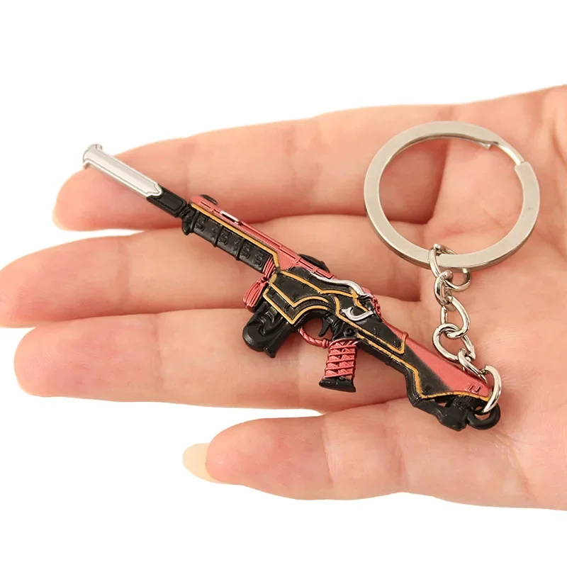 Valorant Weapon Keychain Phantom Oni M4 8cm Alloy Metal Game Peripheral Machine-Gun Weapon Model Keychain Gifts Toys for Boys 6
