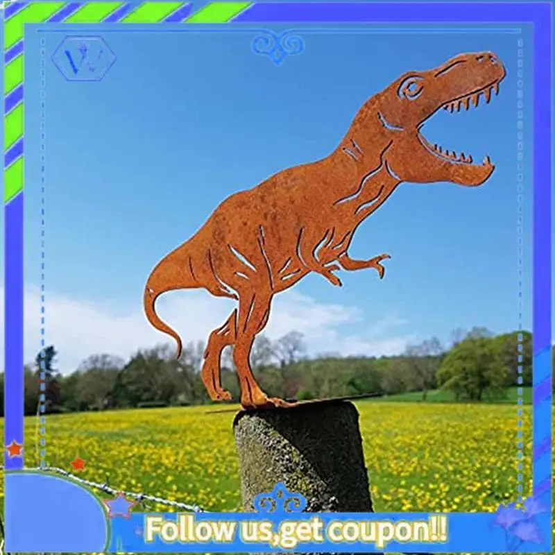 Easy To Use Metal Dinosaur Fence Post Topper,Dinosaurs