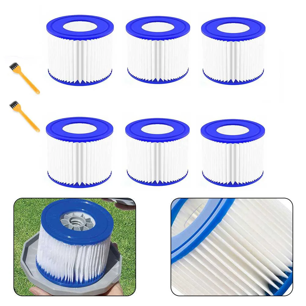 

6pcs Pool Cleaning Filters For Lay Z Lazy Spa Pool Miami Vegas Monaco Cartridge Filters VI Spas Swimming Pool Cleaning Filters