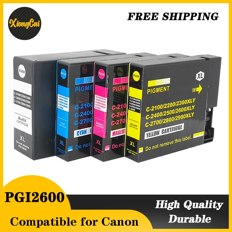 

4Color For Canon 2600 PGI2600 PGI2600XL Compatible Ink Cartridge For Canon MAXIFY IB4060/MB5060/MB5160/MB5360/MB5460 Printer