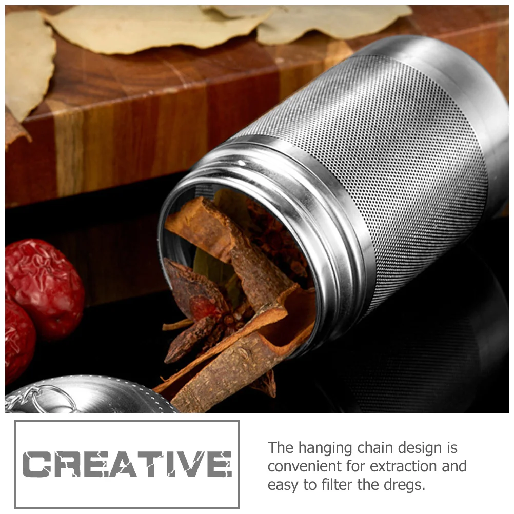Stainless Steel Seasoning Ball Tea Infuser Soup Filter Kitchen Spice Strainer Herbal Brine Basket Tea Strainer Kitchen Dining