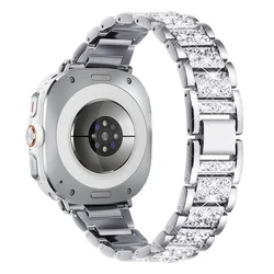 Shimmering Rhinestone Bracelet Wristband for Smartwatch - Enhanced Strap Accessories (Silver)