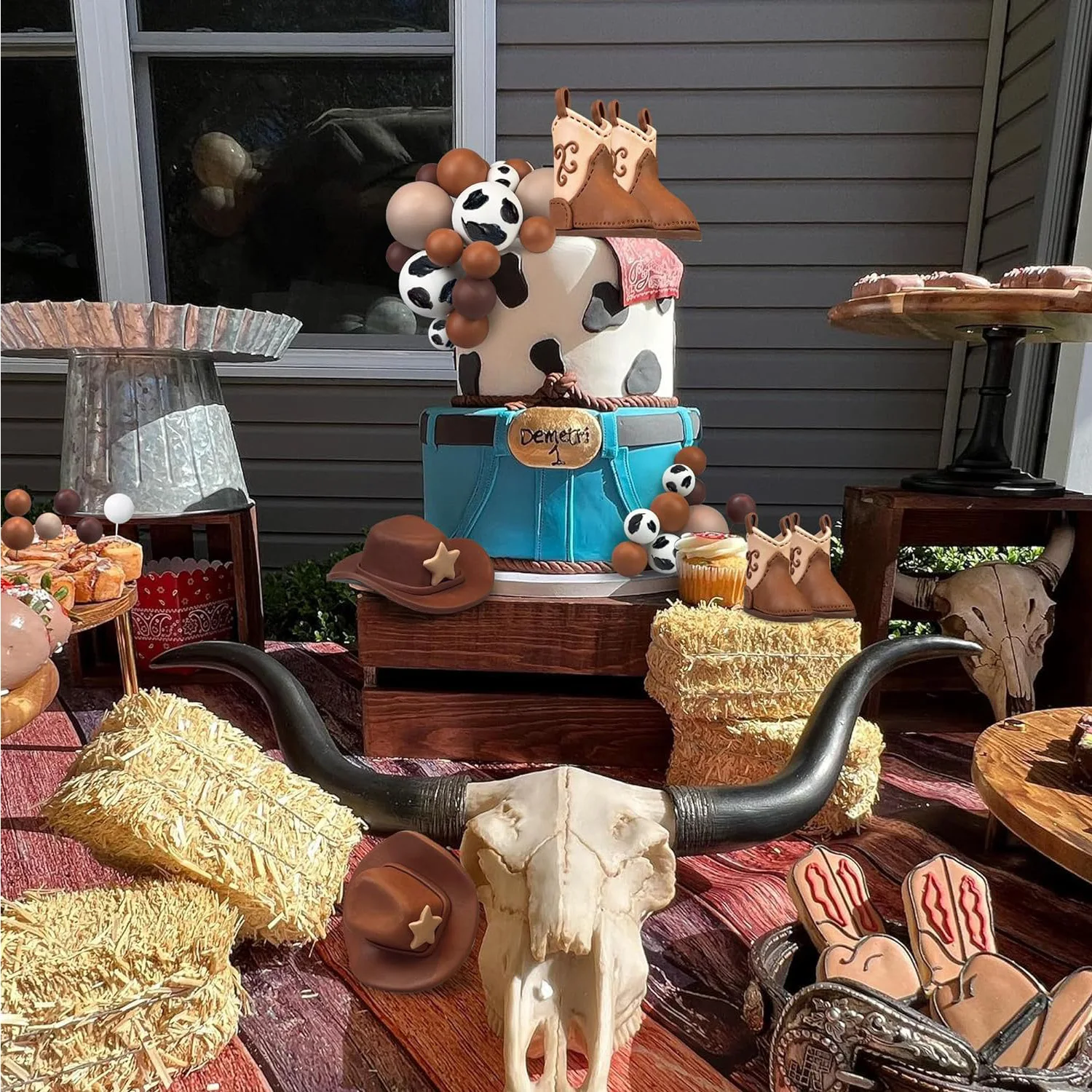 Décorations De Gâteau De Cowboy Chapeau Et Botte De Cowboy Occidental