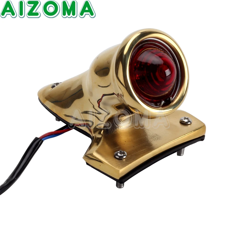 LED テールランプ 真鍮 ドリリング 1型 ハーレー グラストラッカー SR