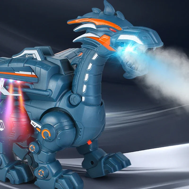 Spray Mechanical Dinosaurs Animal Model Dragon Walking Electronic Dinosaurio Juguete Robot Pterosaurs Toys Gift For Children 2