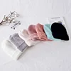 Winter Hats for Women Warm Long Rabbit Fur Hair Female Caps Fashion Solid Colors Wide Cuff Young Style Beanies 4