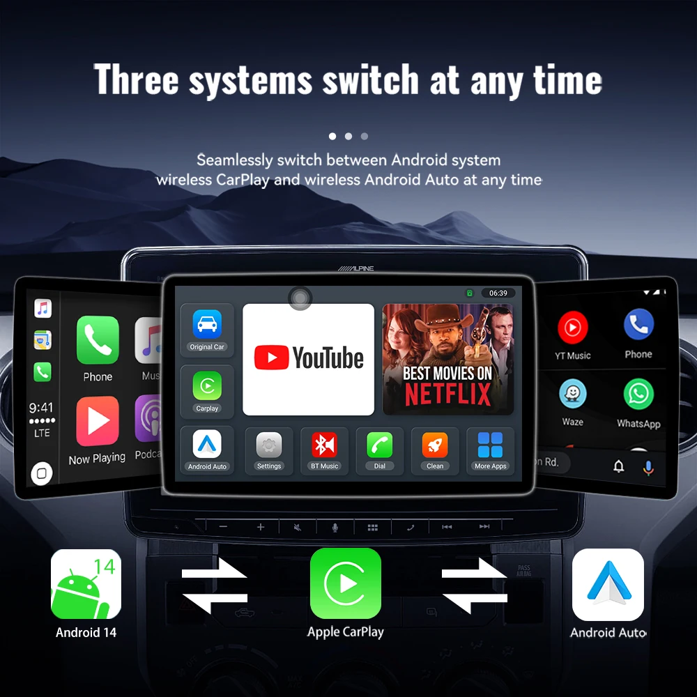 AI BOX Android14 cableado a inalámbrico CarPlay Ai Box Android