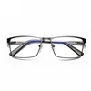 Men Square Metal Large Frame Myopia Glasses Spring Leg Elderly Near Sight Eyewear Blue Light Blocking Eye Protection Eyeglasses 2