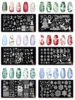Snowflake Christmas Nail Stamping Plates Love Leaves Hat Design Printing Plates Nails Art Stencil Stamp Tools Nails Decoration 6