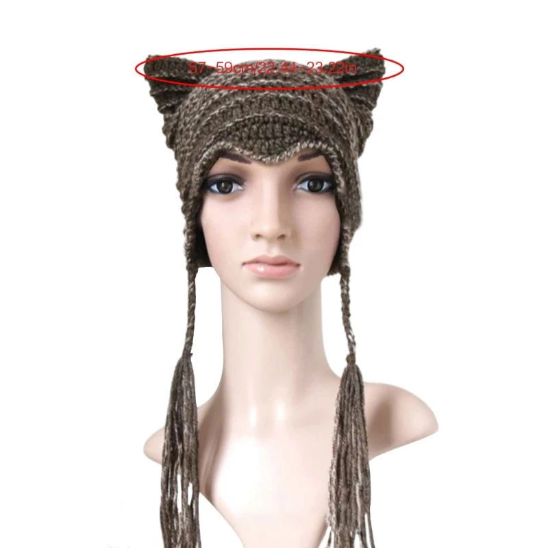 Knit Devil Hat Earflap Earflap Hat Y2k Devil Horn CatEar Little Y2K CatEar