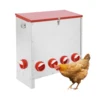 16584-16fb62.jpg Large Capacity Chicken Feeder 10 Ports, Floor-standing Galvanized Metal Poultry Feeder for Turkey Duck Goose 66lbs
