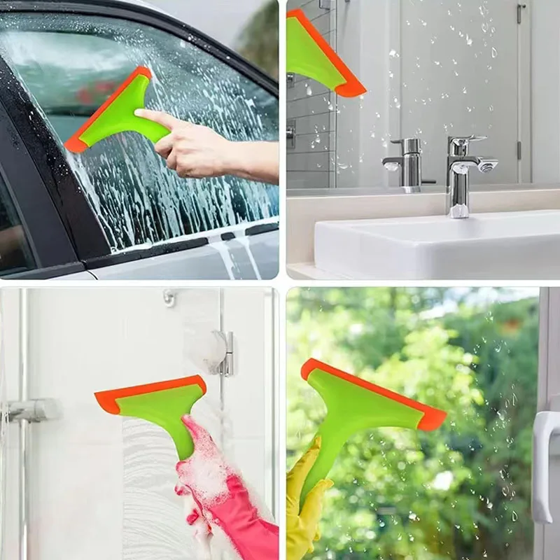 2pc snow remover car window cleaning brush glass wiper suitable for bathroom mirror window auto wiper ice scraper car wrap tools