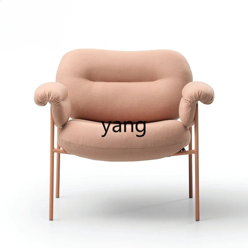 

Современный минималистичный металлический креативный диван из овечьей шерсти для отдыха, стул для гостиной, художественный Одноместный