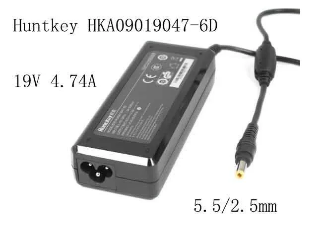 

Huntkey HKA09019047-6D, 19V 4.74A, Barrel 5,5/2,5mm, 3-зубчатый адаптер питания