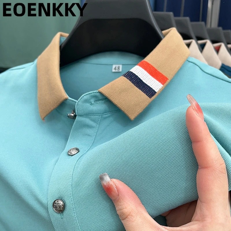 2023 Summer New Men's Polo Shirt Luxury Brand T-Shirt For Men Cotton  Blended Lapel Embroidery Ropa Fashion Casual Men's Clothing