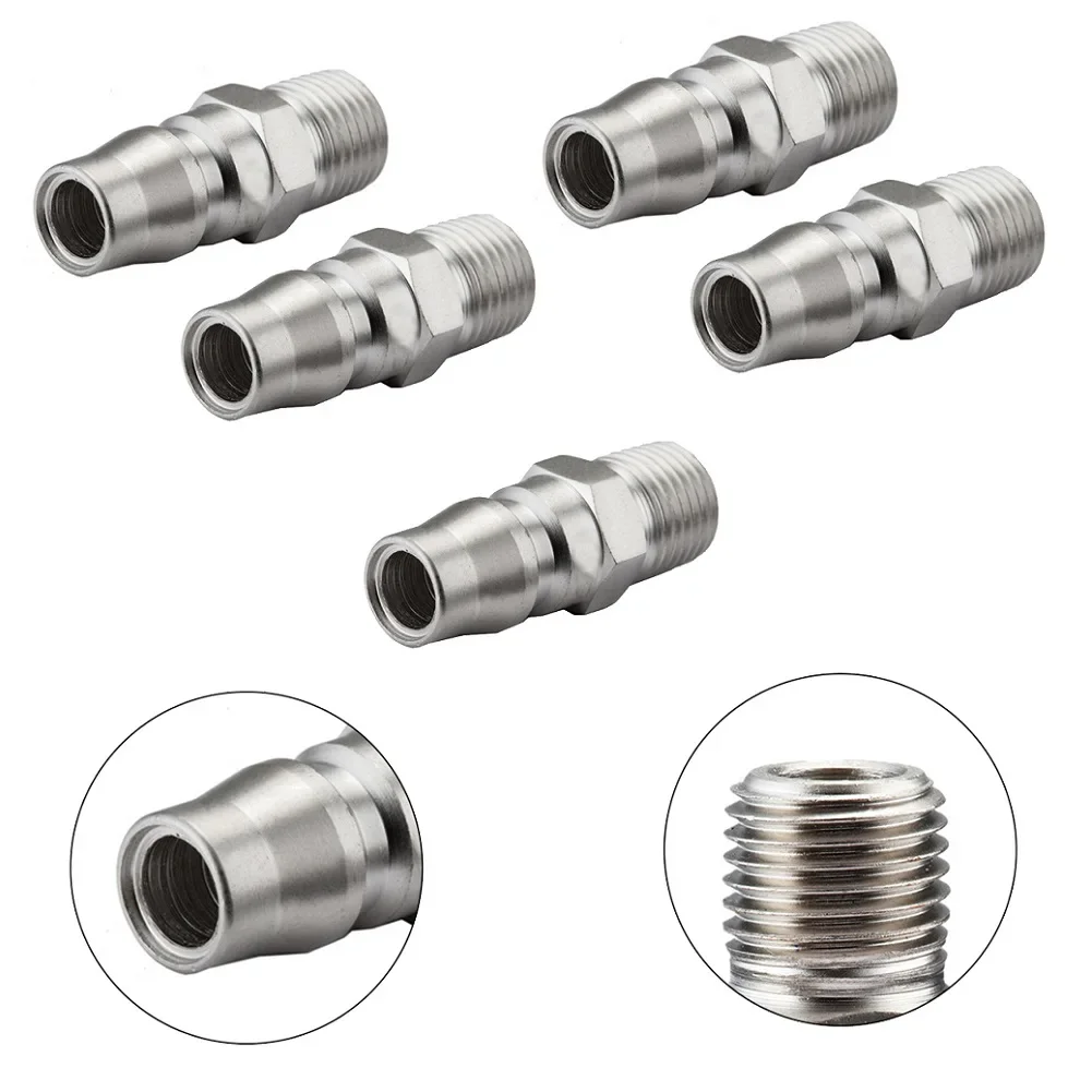 Adaptador de Rosca de Aço do Acoplador Masculino Montagem de ar Acoplador de ar Acessórios de Compressor de ar 20pm Pcs