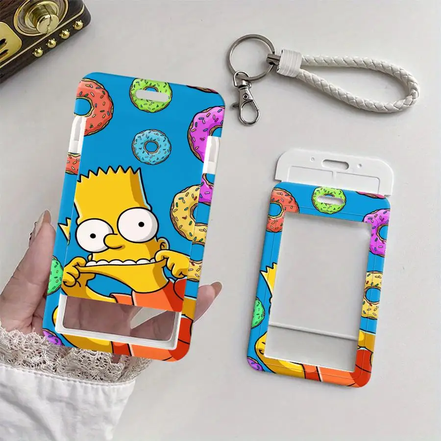 Adorable Cartoon Protective Case with Retractable Card Holder and Lanyard