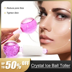 2pcs/Box Large Beauty Ice Hockey Roller Energy Massage Crystal Face and Eye Roller Ball Water Wave Ice Globes Skin Care