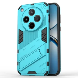 Shockproof Armor Phone Case with Reinforced Corners and Kickstand for Enhanced Protection (Blue)