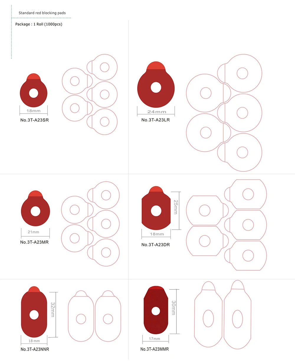 1000pcs High Quality Optical Lens Edging Adhesive Blocking Pad Sticker Anti Slip Disc Processing Protective Film