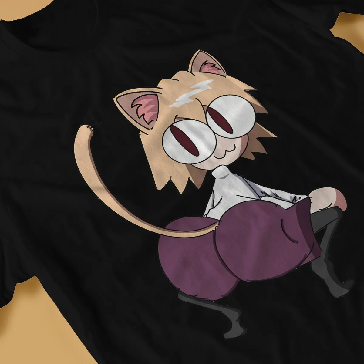 Sey Men's T Shirt Neco Arc NECOARC Cat Novelty Tees Short Sleeve