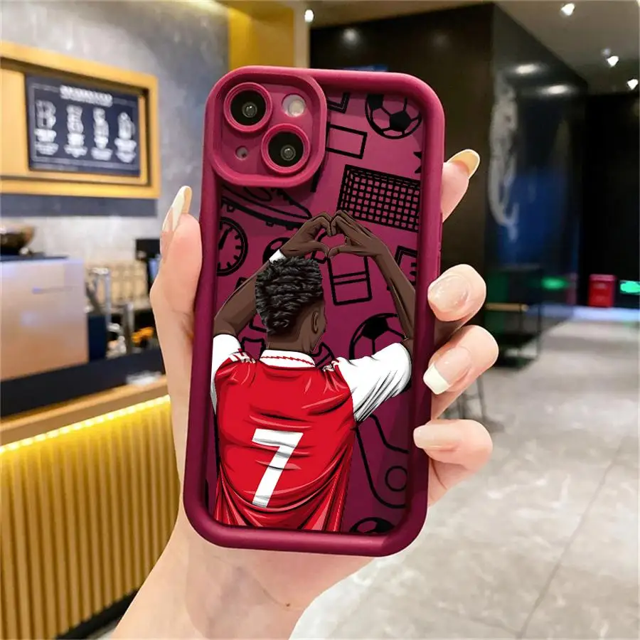 Cartoon Football Number Soft TPU Phone Case